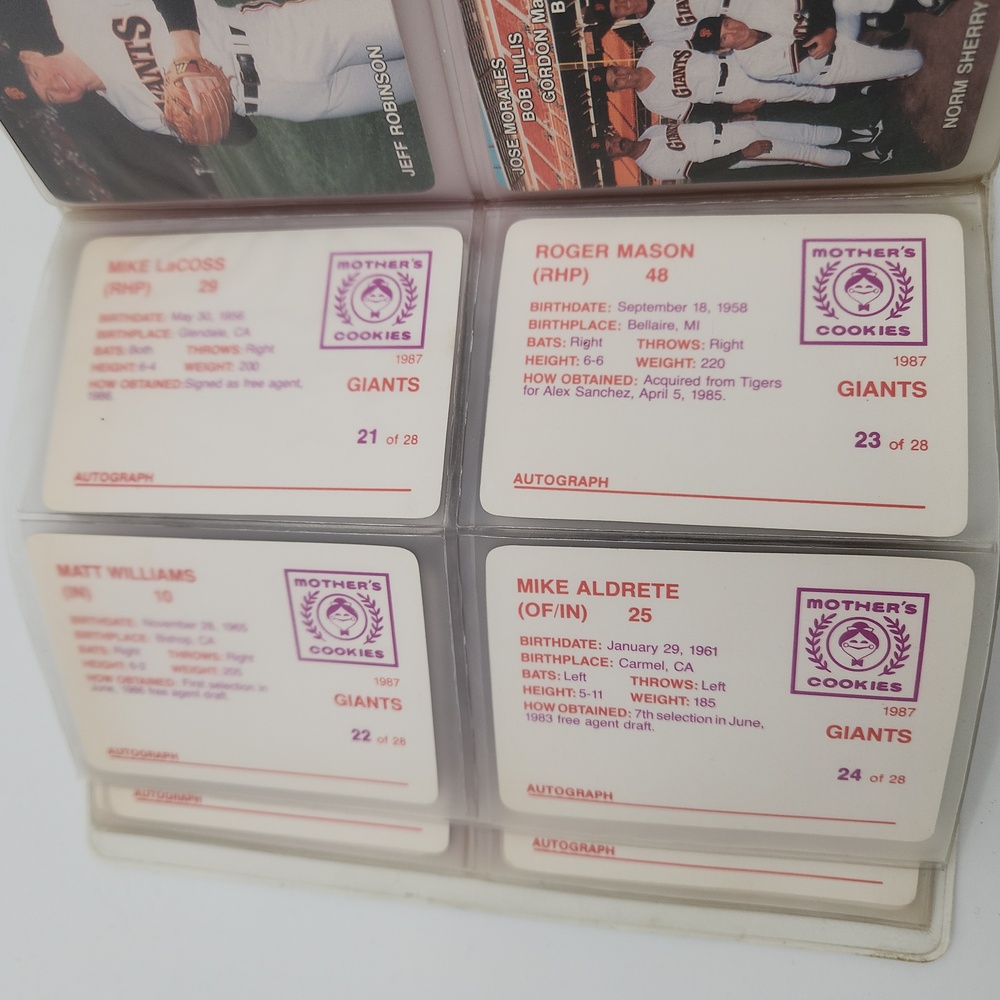 San Francisco Giants Vintage 1987 Mother's Cards Book - Picture 11 of 13